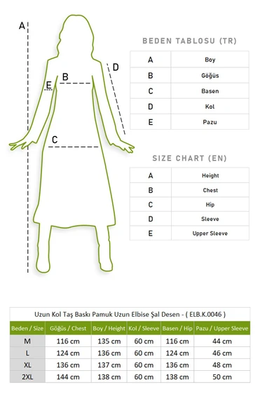 Uzun Kol Taş Baskı Pamuk Uzun Şal Desen Yazlık Etnik Elbise Siyah Syh XL Siyah-Beyaz - Resim 5