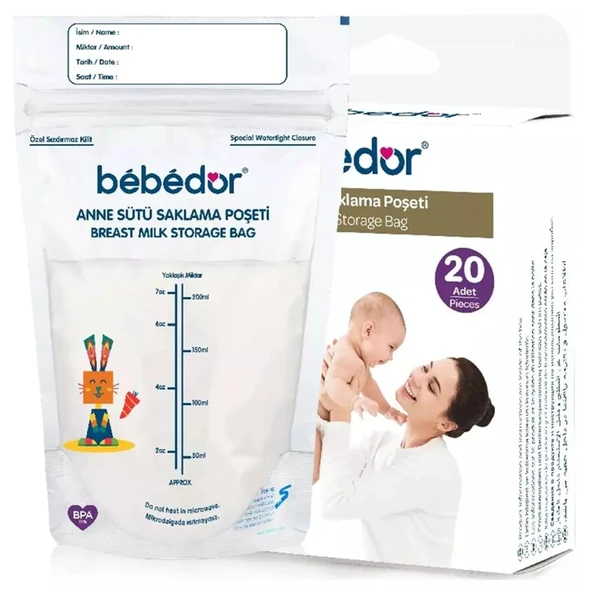 BEBEDOR ANNE SÜTÜ SAKLAMA POŞETİ 20Lİ ürün görseli 1
