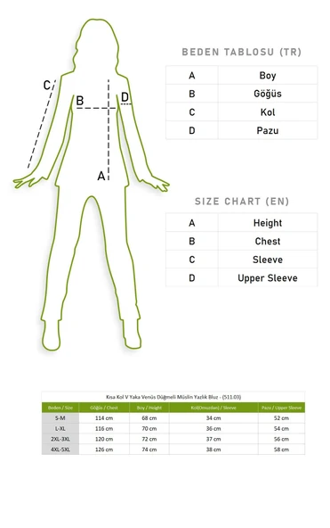 Kısa Kol V Yaka Venüs Düğmeli Müslin Yazlık Bluz Siyah Syh 2XL-3XL Siyah - Resim 6