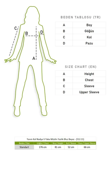 Yarım Kol Nadya V Yaka Müslin Yazlık Bluz Siyah Syh - Resim 6