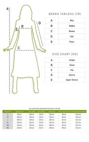Kısa Kol Şile Bezi Melek Midi Boy Yazlık Otantik Elbise Beyaz Byz L Beyaz - Resim 6