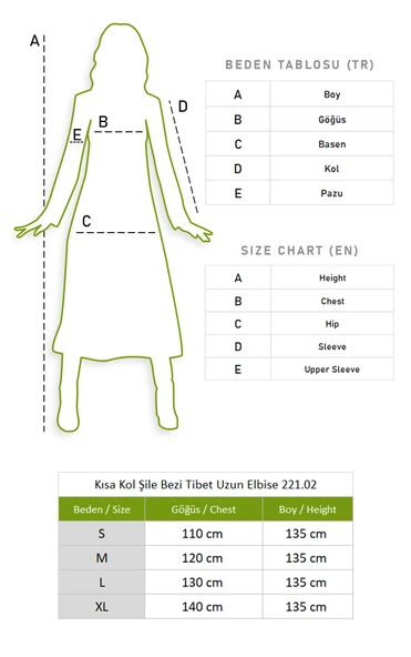Kısa Kol Şile Bezi Tibet Uzun Yazlık Otantik Elbise Turkuaz Trkz - Resim 7