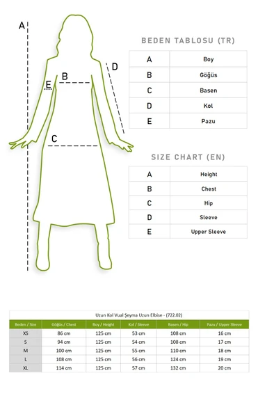 Uzun Kol Vual Şeyma Uzun Yazlık Elbise Krem Krm L Krem - Resim 6