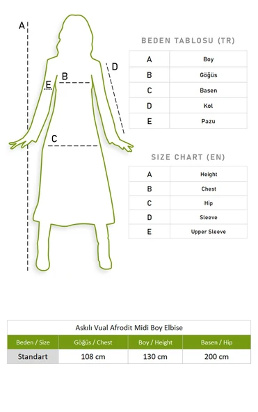 Askılı Vual Afrodit Midi Boy Yazlık Elbise Saks 6085 - Resim 5