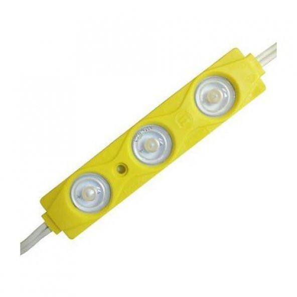 MODÜL LED Sarı Renk 3 Mercekli 1.5Watt - 5 Adet