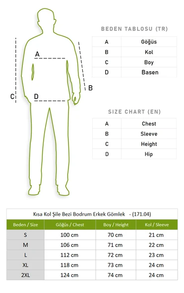 Kısa Kol Şantuklu Pamuk Bodrum Yazlık Erkek Gömlek Koyu Petrol 3069 2XL Koyu Petrol - 4