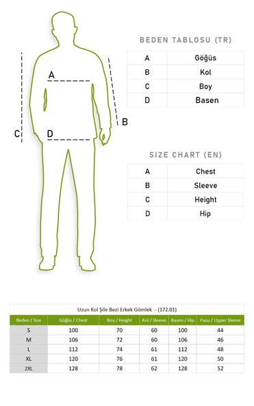 Uzun Kol Şile Bezi Tek Cepli Erkek Yazlık Gömlek Mavi 3032 XL Mavi - Resim 4