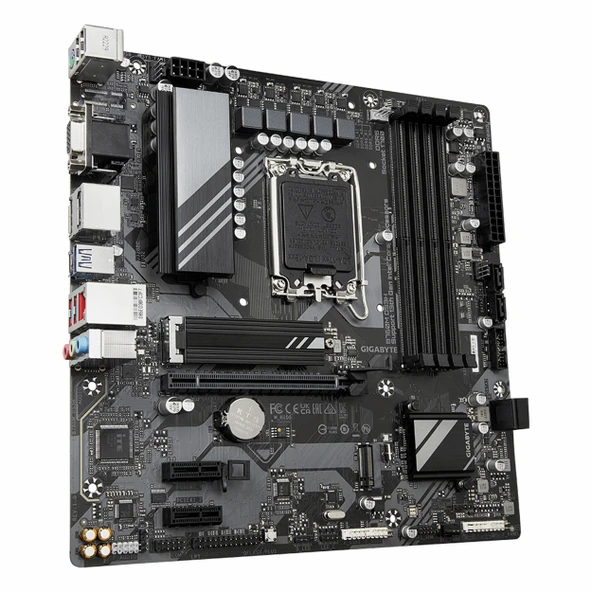 Gigabyte B760M DS3H DDR5 (7600MHz)OC M.2 VGA/HDMI/DP/USB-C PCIe 4.0 1700P mATX Anakart - 3