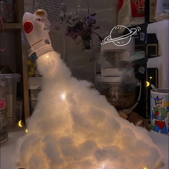 Uçan Astronot Tasarımlı Gece Lambası - 7