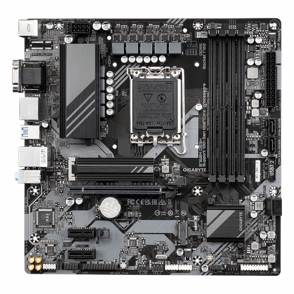 Gigabyte B760M DS3H DDR5 (7600MHz)OC M.2 VGA/HDMI/DP/USB-C PCIe 4.0 1700P mATX Anakart - 2