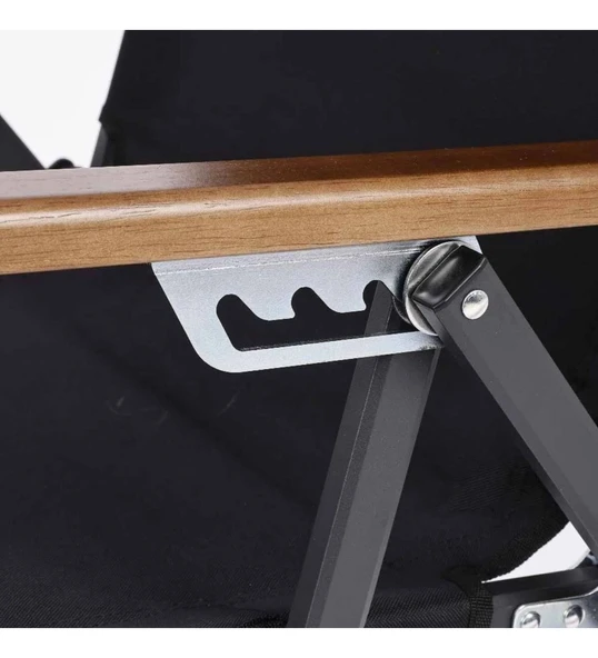 Royal Katlanabilir Alüminyum Kamp Sandalyesi-Siyah - Resim 4