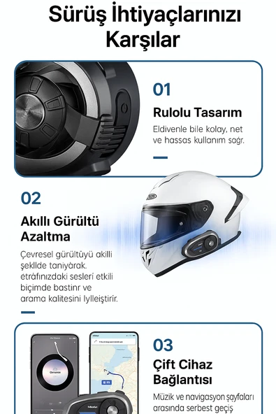 Q29 Kameralı Motosiklet İnterkom Kulaklığı Geniş Açılı Görüş HD Kayıt ve 32GB Hediye Kart - 4