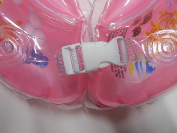 Bebek Yüzme Boyun Simidi.Pembe.Hava şişirme Aleti Hediye - 2