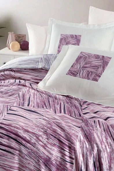 Dijital Saten Çift Kişilik Nevresim Takımı Tvigy - Resim 3