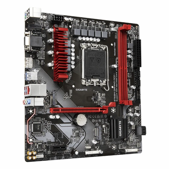 Gigabyte B760M Gaming DDR4 (5333MHz)OC M.2 VGA/HDMI/DP/USB-C PCIe 4.0 1700P mATX Anakart - Resim 3