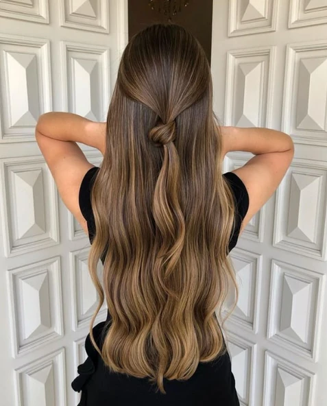 HairPim Wavy (0.8 Gr) Doğal Ombre 50 Adet 60 Cm Yeni Nesil Kaynak Saç HP424 ürün görseli 1