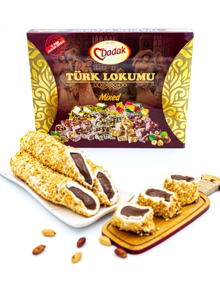 Dadak Lokum ve Kuruyemiş  Pirinç Fıstık Kaplamalı Çikolata Dolgulu Lokum 5 kg - 3