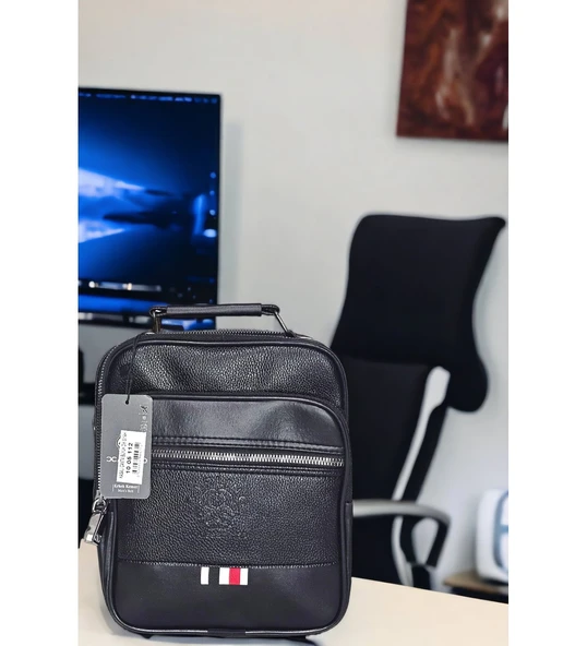 Monalisa Home Erkek Lüks  Siyah Renk Büyük Boy Bol Bölmeli El Çantası - 5