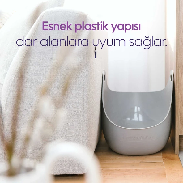 Yüksek Duvarlı Kolay Temizlenen Kedi Kum Kabı, Yumuşak, Esnek ve Taşınabilir Premium Kedi Tuvalet - 5