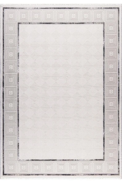 Pastel Halı Bianca 31466A Gri Serisi Akrilik Salon Oturma Yatak Odası Halısı ürün görseli 1