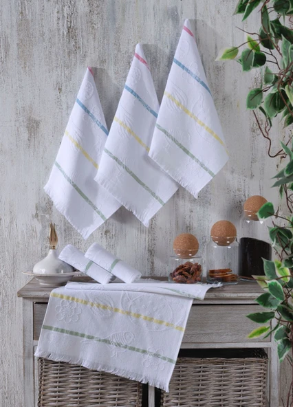 %100 Pamuk 6lı Mutfak Havluları - 10