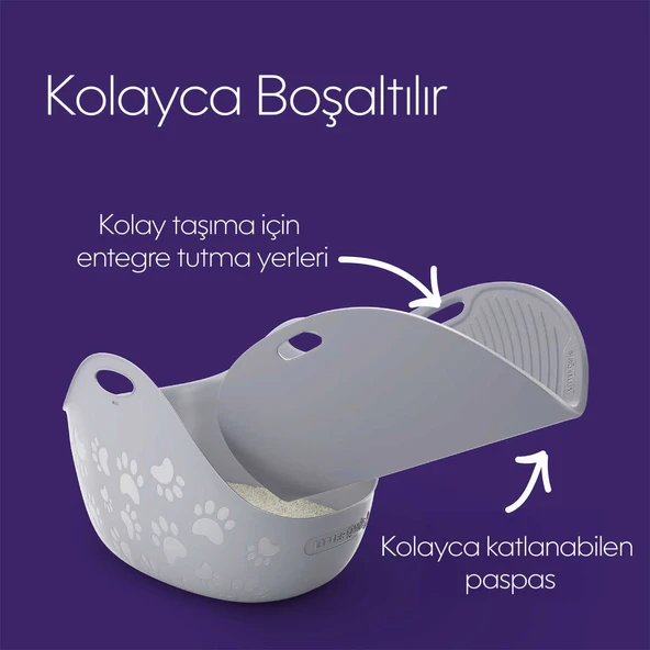 Kolay temizlenen, Taneleri Tutan Kedi Kumu Paspası, Kabartmalı ve Kaymaz Mat - 3