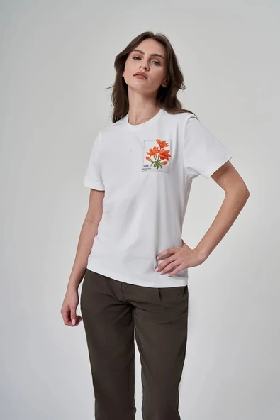 EXUMA KADIN TSHIRT-1522117 BEYAZ - 7