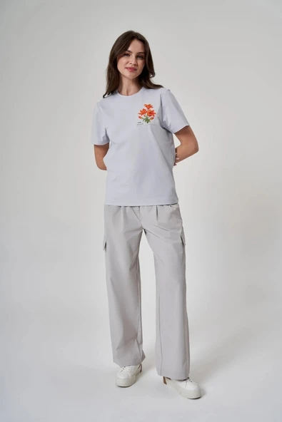 EXUMA KADIN TSHIRT-1522117 -BUZ MAVİSİ - 3