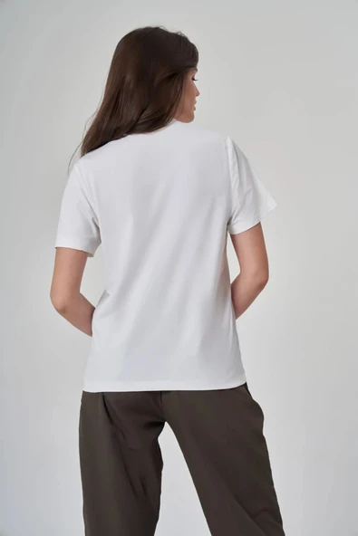 EXUMA KADIN TSHIRT-1522117 BEYAZ - 3