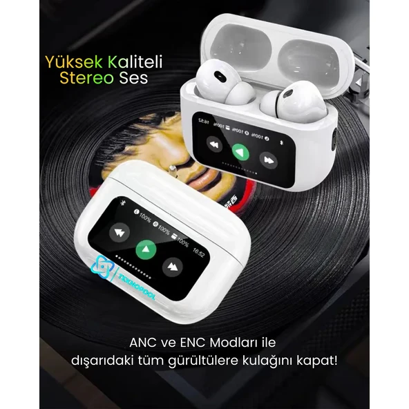 Dokunmatik Ekranlı Air Pro 2+ Anc Bluetooth Kulaklık - Resim 2