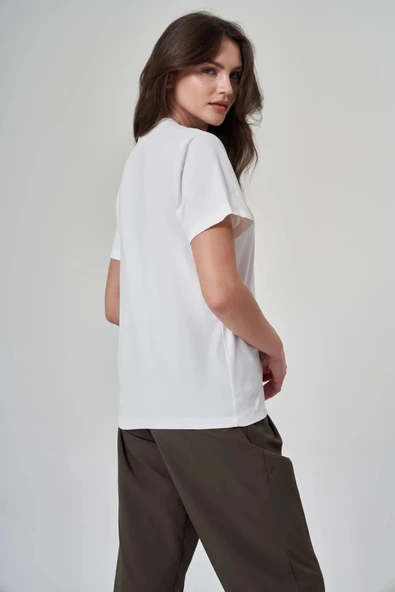 EXUMA KADIN TSHIRT-1522117 BEYAZ - 4