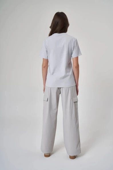 EXUMA KADIN TSHIRT-1522117 -BUZ MAVİSİ - 4