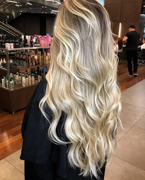 HairPim Wavy (0.8 Gr) Doğal Sarı Ombre 50 Adet 70 Cm Yeni Nesil Kaynak Saç HP460