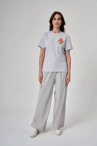 EXUMA KADIN TSHIRT-1522117 -BUZ MAVİSİ - 7