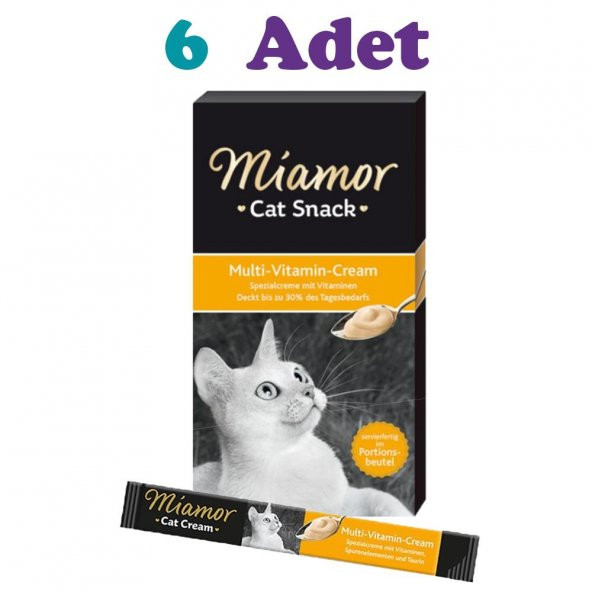 Miamor Multi Vitamin Cream Kedi Ödül Maması 6×15g (6 Adet)