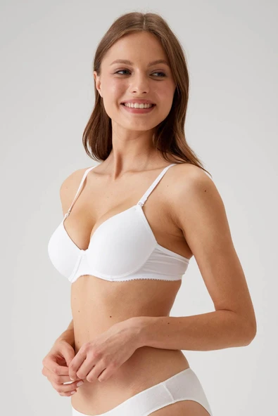 Pierre Cardin 6005 Adria Balenli Destekli / Push Up Dolgulu Micro Sütyen Askı Hediyeli - 2