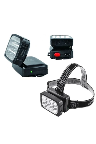 12 Ledli Şarjlı Kafa Lambası Power Ledli Kafa Feneri Tepe Lambası - 2