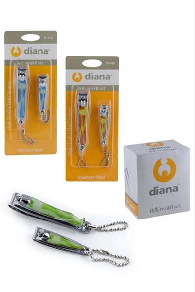 Diana 2 Li Renkli Vakumlu Tırnak Makası ürün görseli 1