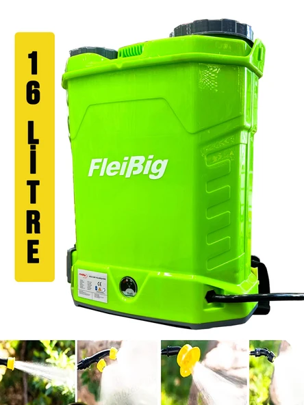Germany Style Flebig Turbo Karıştırıcılı 16 Lt Şarjlı Sırt Tipi İlaç Pompası Akülü İlaçlama Makine - 2