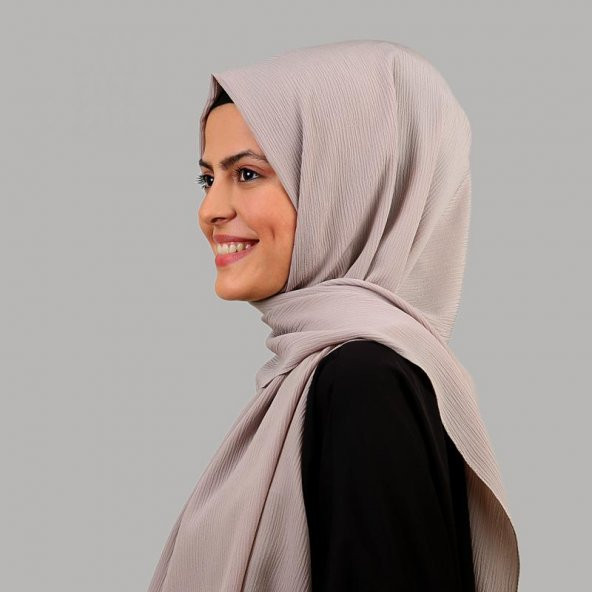 Natural Scarf Krinkıl Serisi Açık Krem