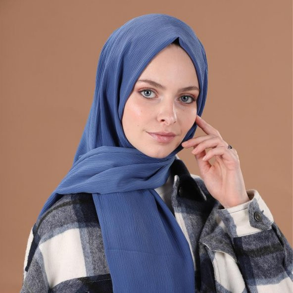 Natural Scarf Krinkıl Serisi İndigo