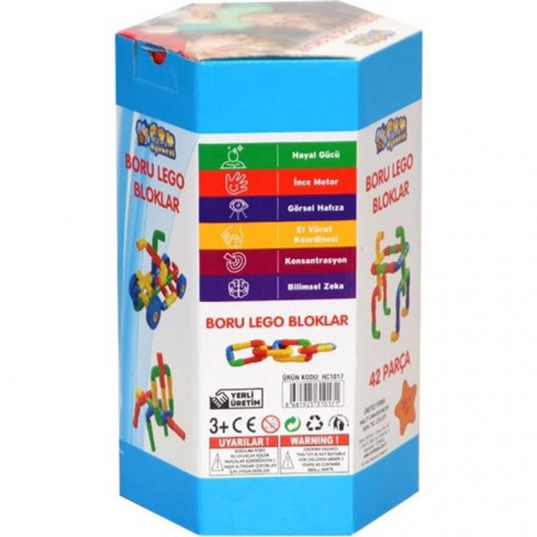 Can Oyuncak Boru Yapı Blokları 42 Parça HC1017 - 2