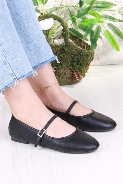 Fort 01-512 Soft Toka Detaylı Şık Ev İş Ofis Rahat Günlük Ayakkabı Kadın Babet ürün görseli