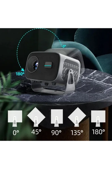 HX Apollo A1 Full HD 200 İnch Yansıtma Android Taşınabilir Projeksiyon Cihazı - 3