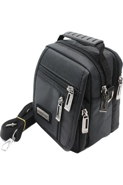 Monalisa Home Erkek Lüks  Siyah Renk Küçük Bol Bölmeli El Çantası ürün görseli 1