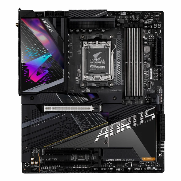 Gigabyte X670E Aorus Xtreme WiFi DDR5 (8000MHz)OC M.2 HDMI/DP/USB-C PCIe 5.0 AM5 eATX Anakart - Resim 2