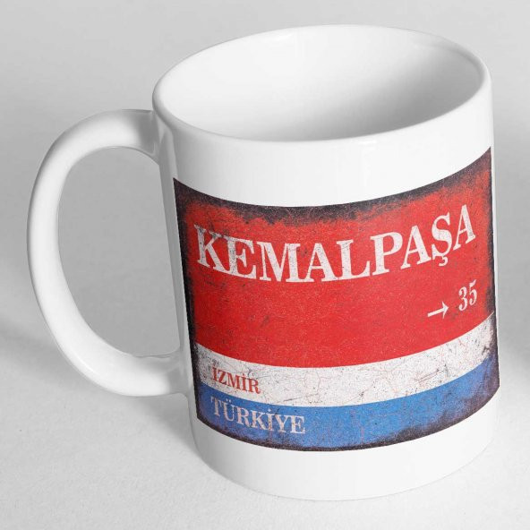 İzmir Kemalpaşa Sokak Tabelası Baskılı Kupa Bardak - 1