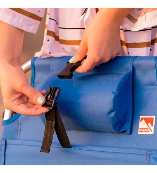 Beach Star Light Plaj Şezlong Sandalye-Mavi - Resim 5