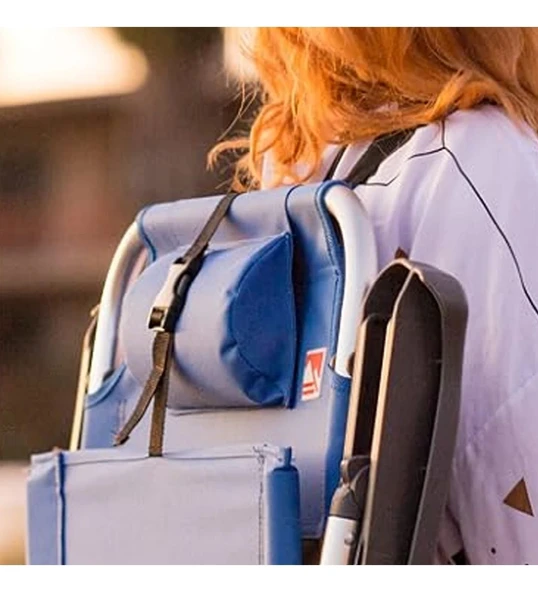 Beach Star Light Plaj Şezlong Sandalye-Mavi - Resim 6