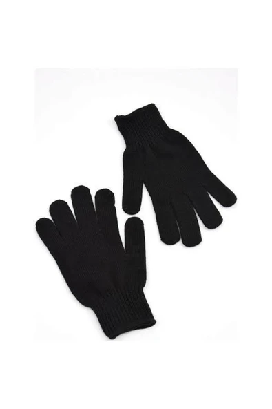 deniz sport Çift Kat Orlon Kışlık Eldiven(unisex) Siyah - 3